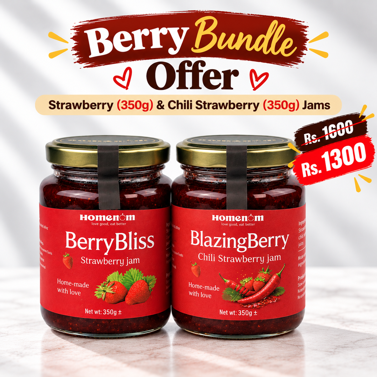 Berry Bundle Offer - Strawberry Jams - 700g