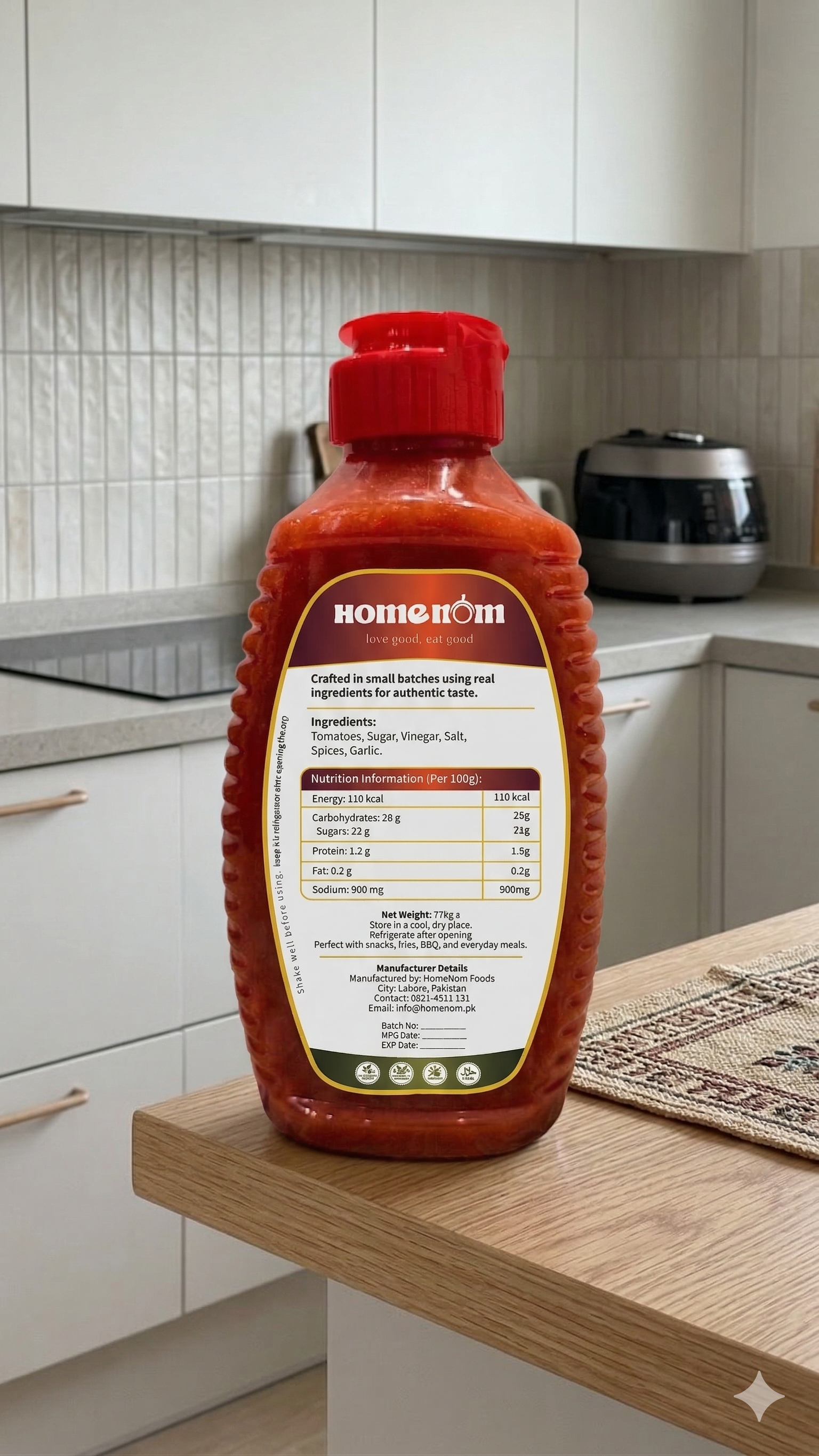 Homemade Chili Garlic Tomato Sauce | 800g