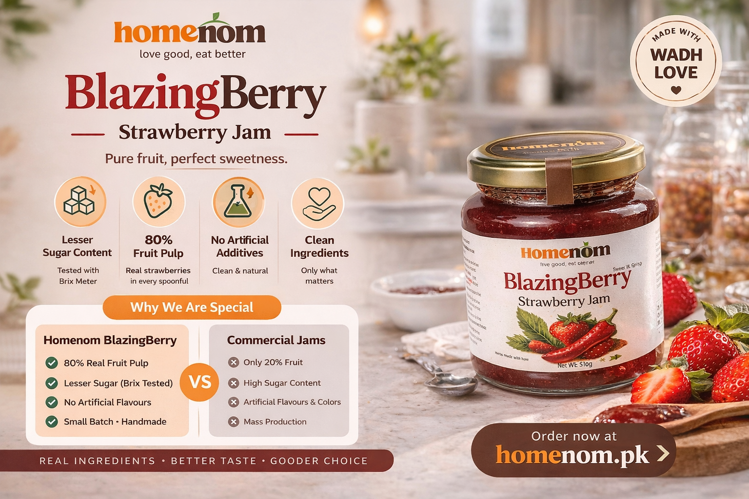 BlazingBerry - Chili Strawberry Jam | 350g