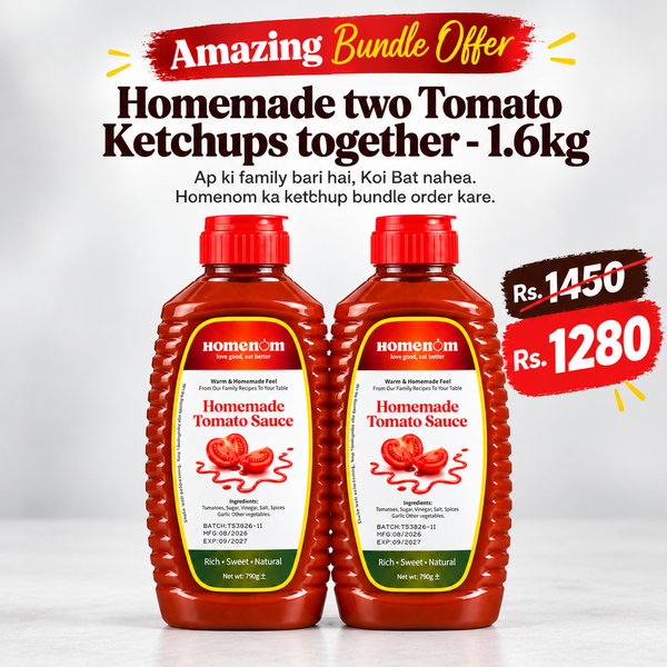Amazing Bundle Offer - Homemade two Tomato Ketchups together - 1.6kg
