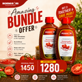 Amazing Bundle Offer - Homemade two Tomato Ketchups together - 1.6kg