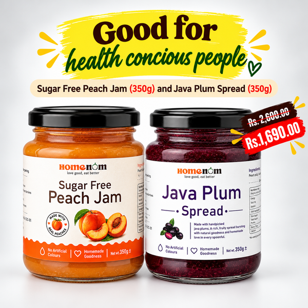Bundle Offer: Sugar Free Peach Jam (350g) and Java Plum Spread (350g)